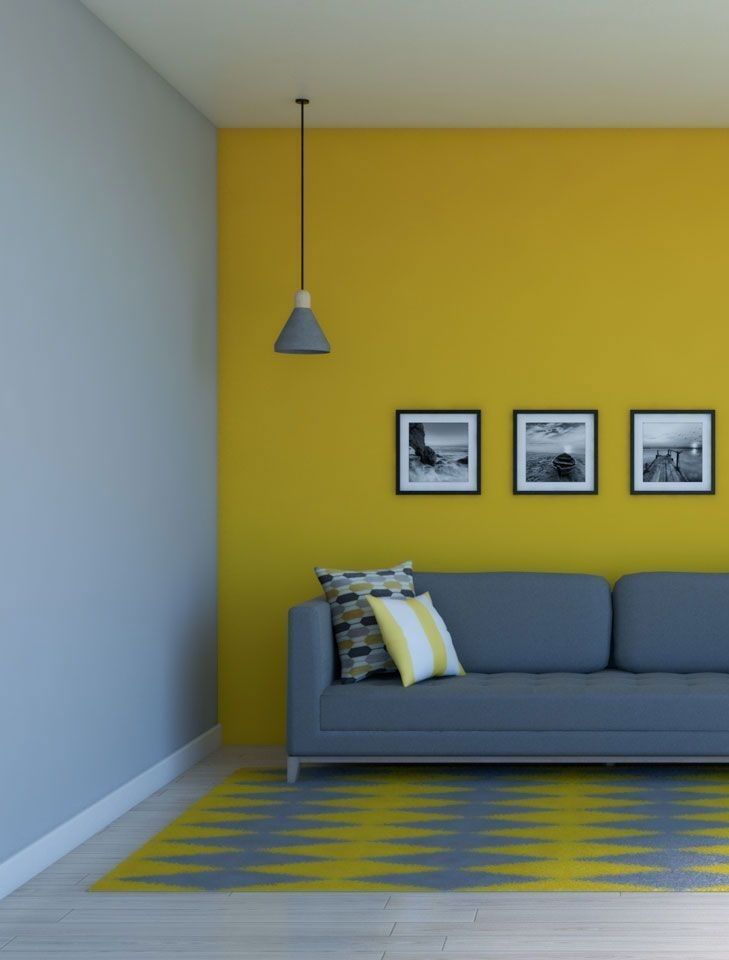 22 yellow two colour combination for bedroom walls